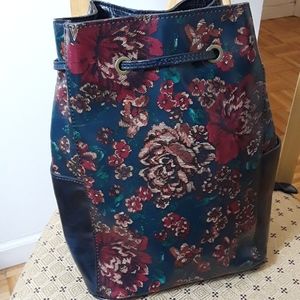 Patricia Nash Fall Tapestry bucket backpack bag.